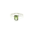 Estate Sterling Silver Peridot Solitaire Ring Size 8