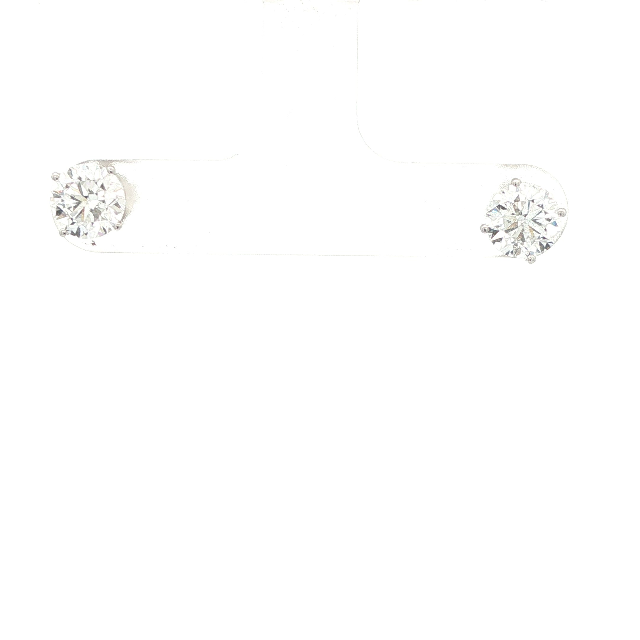 14K White Gold Lab Grown Diamond Stud Earrings 4.01 CTW VS Clarity