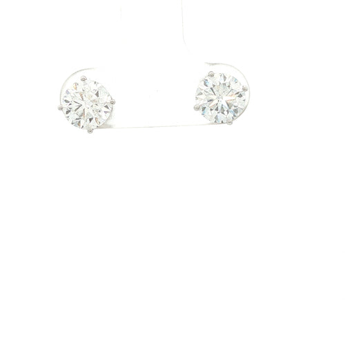 New 2-ctw appx. Lab-Created Diamond 14K White Gold VS Stud Earrings (Color E-F)