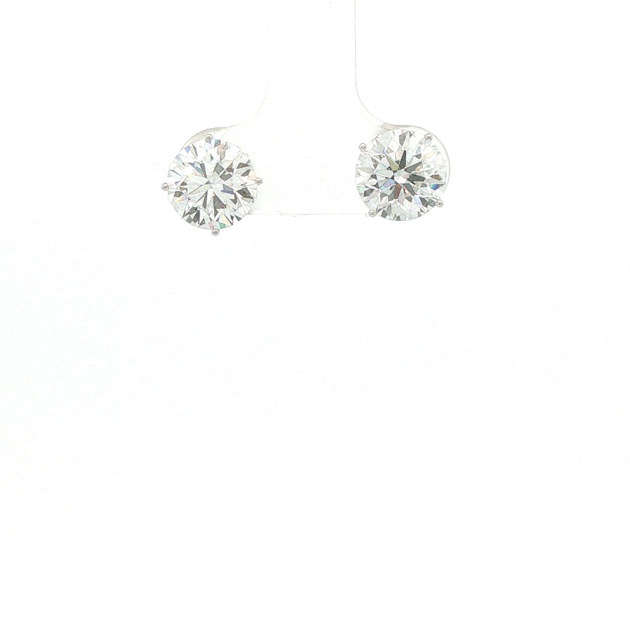 New 4.0-cwt appx. Lab-Grown Diamond 14K White Gold VS Stud Earrings