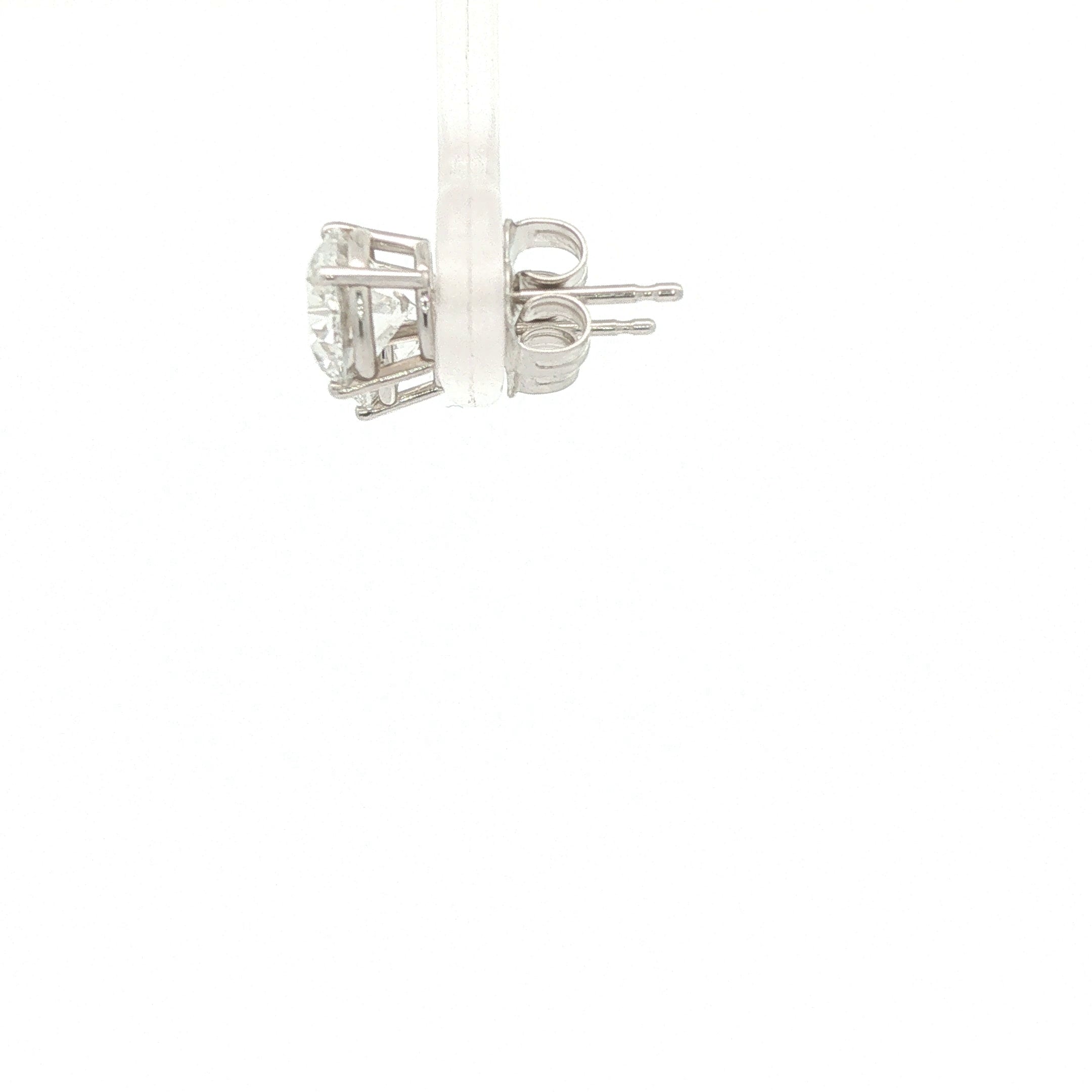 New 2-ctw appx. Lab-Created Diamond 14K White Gold VS Stud Earrings (Color E-F)