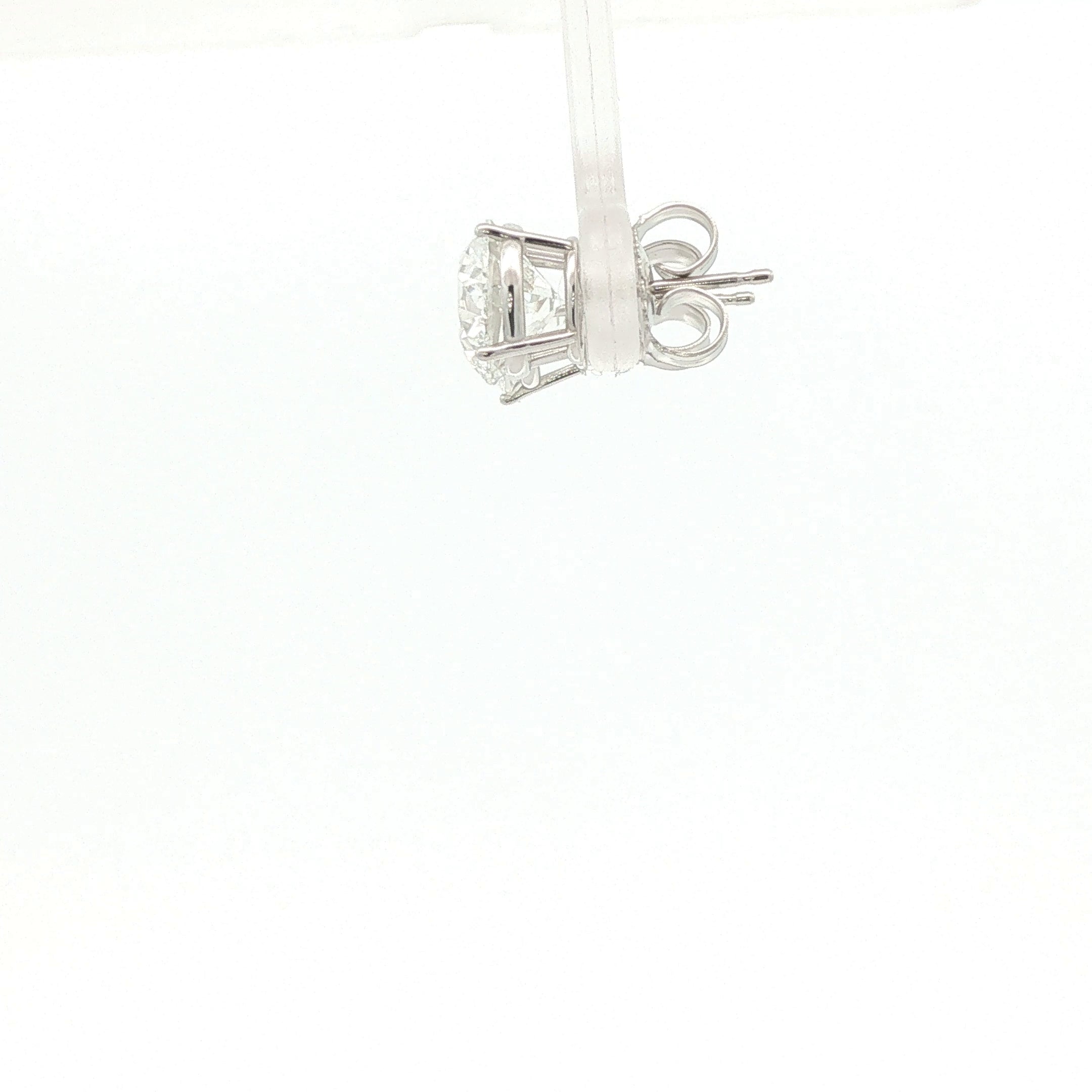 New 4.0-cwt appx. Lab-Grown Diamond 14K White Gold VS Stud Earrings