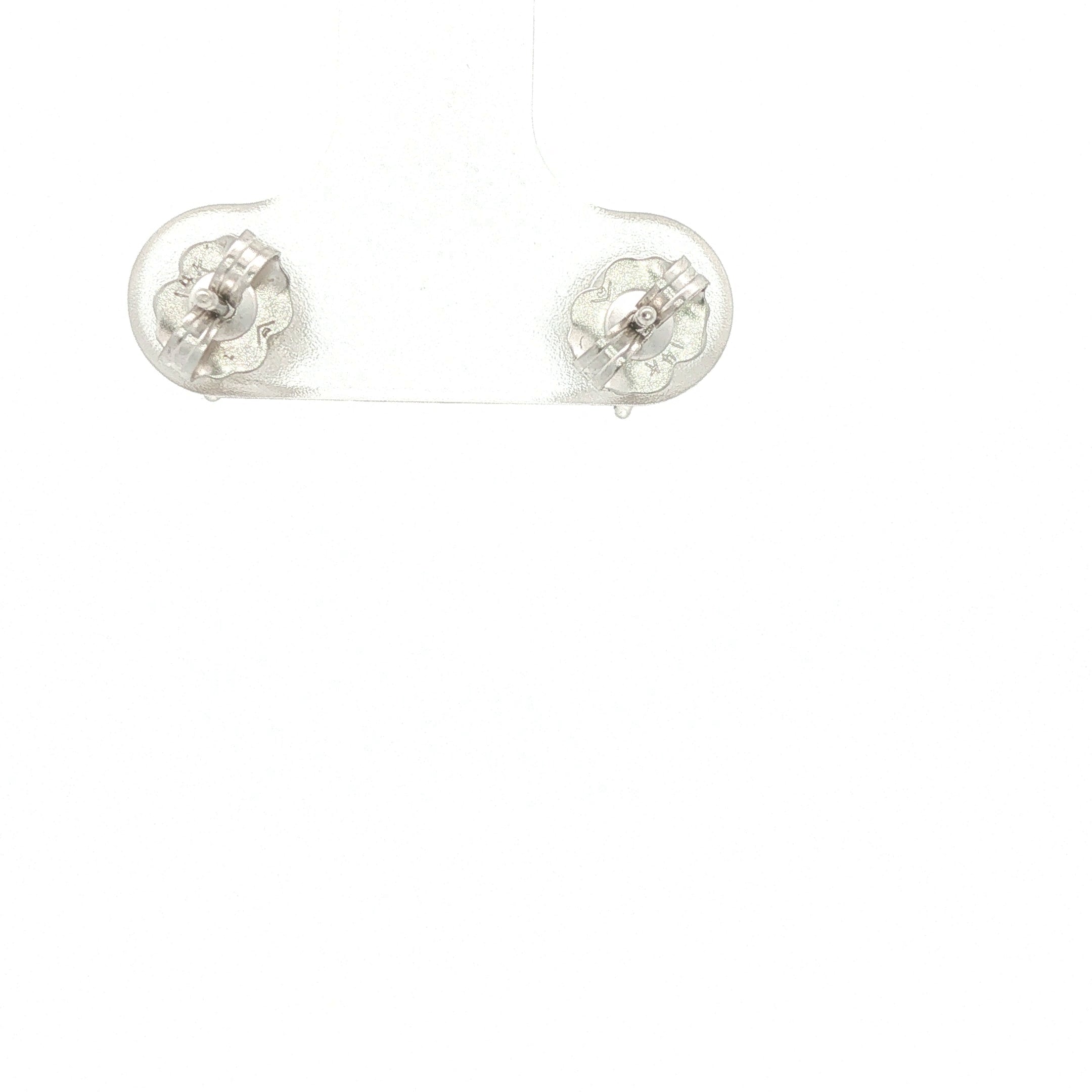 New 2-ctw appx. Lab-Created Diamond 14K White Gold VS Stud Earrings (Color E-F)