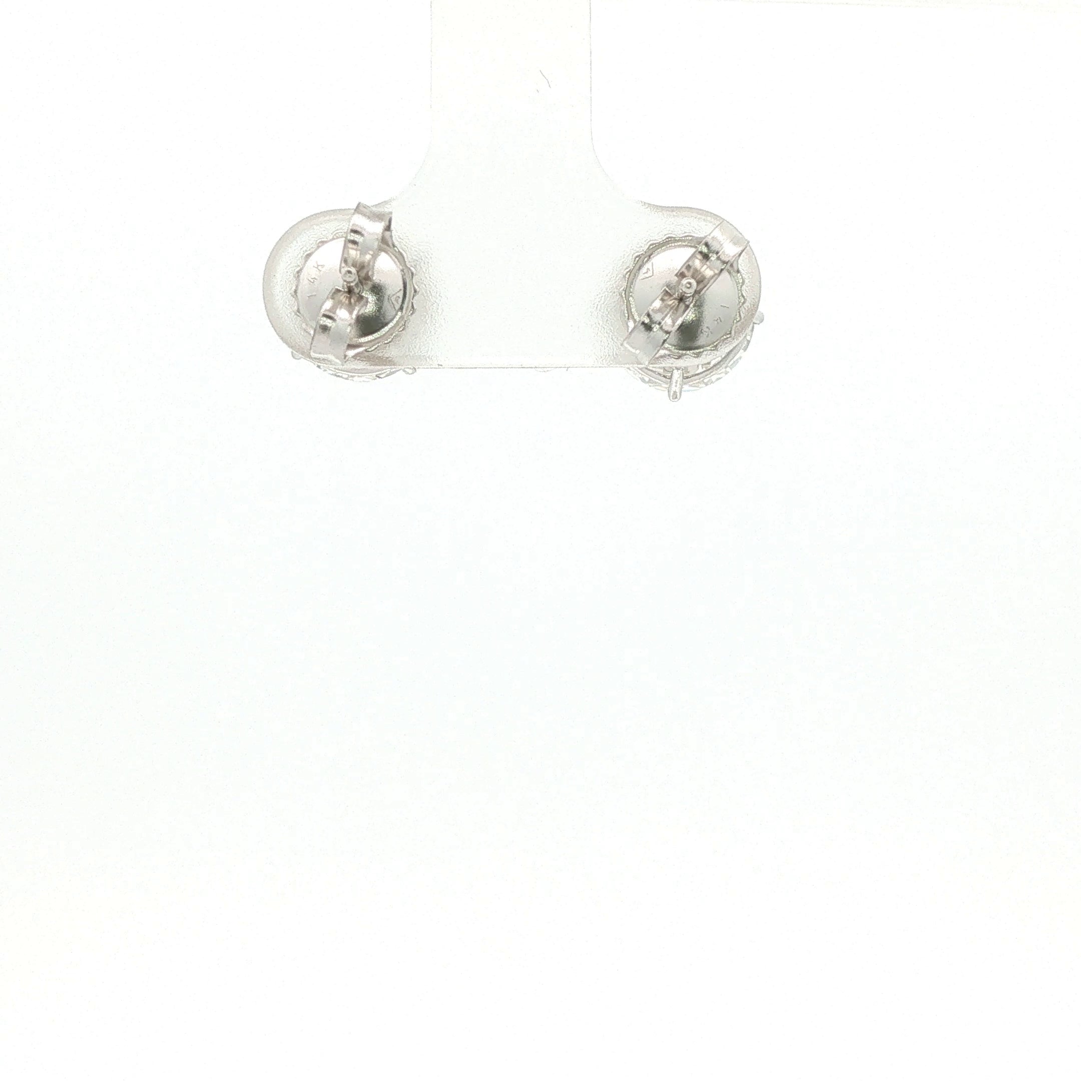New 4.0-cwt appx. Lab-Grown Diamond 14K White Gold VS Stud Earrings