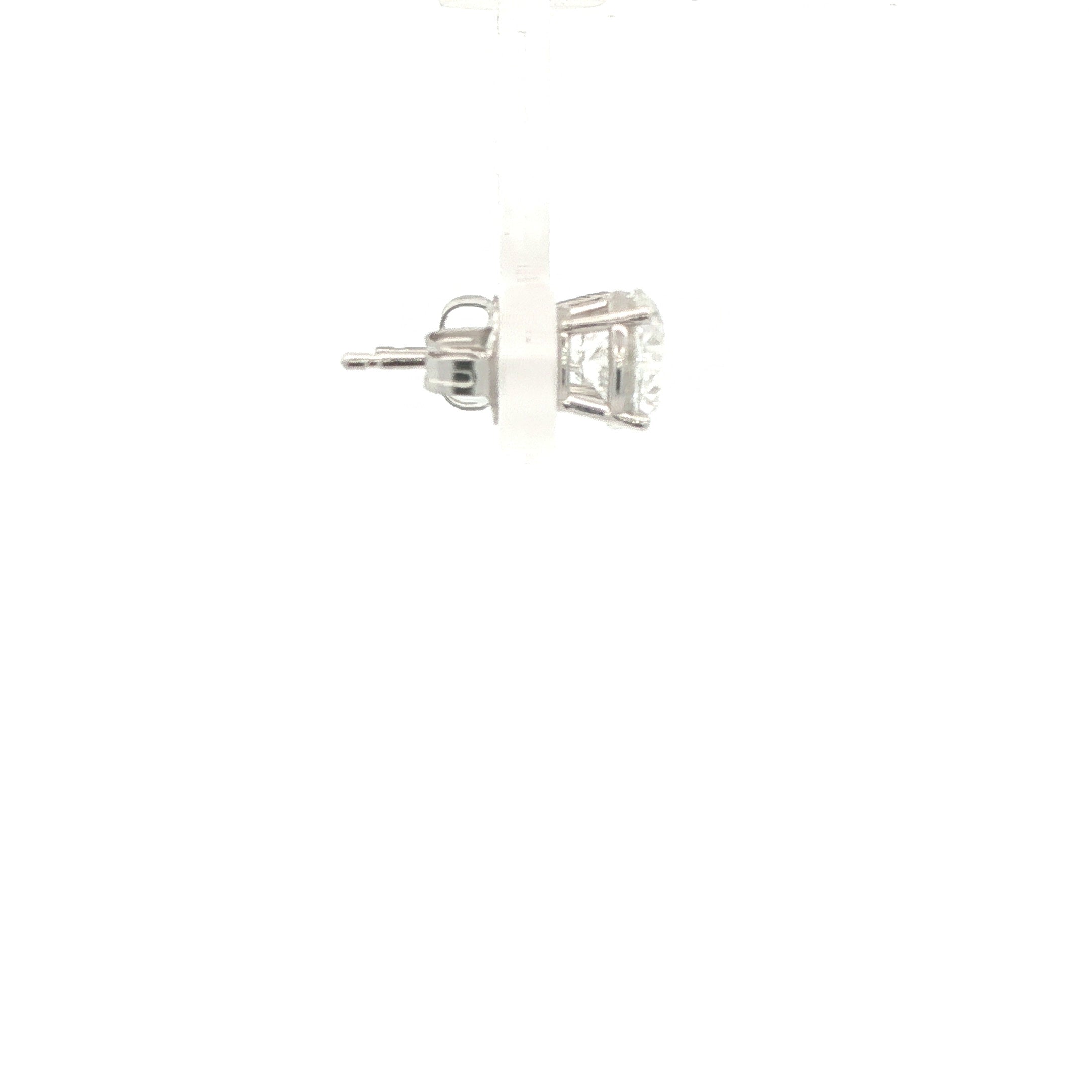 14K White Gold Lab Grown Diamond Stud Earrings 4.01 CTW VS Clarity