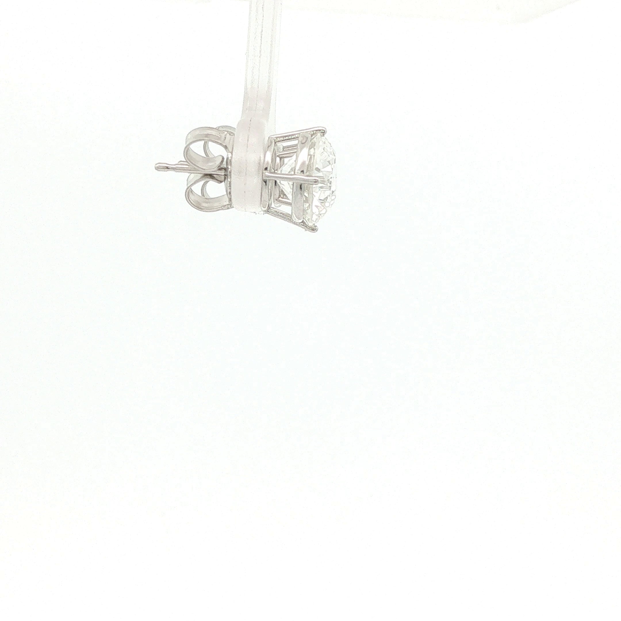 New 4.0-cwt appx. Lab-Grown Diamond 14K White Gold VS Stud Earrings