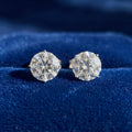 New 4.0-cwt appx. Lab-Grown Diamond 14K White Gold VS Stud Earrings