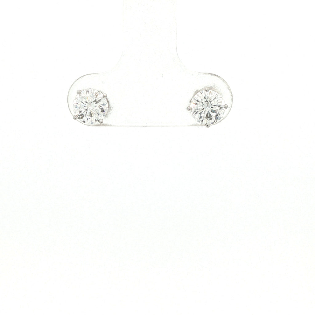 New 1/2 CTW (Approx.) Lab-Grown Diamond 14K White Gold VS Stud Earrings
