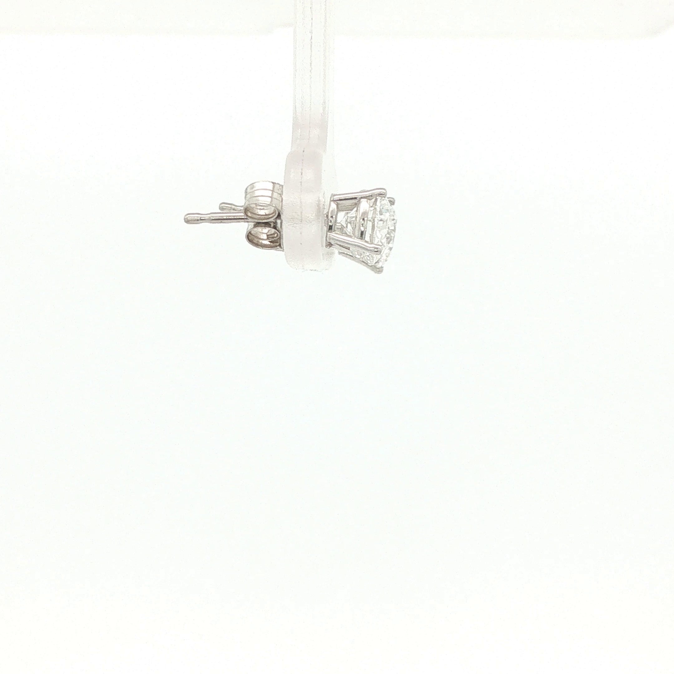New 1/2 CTW (Approx.) Lab-Grown Diamond 14K White Gold VS Stud Earrings