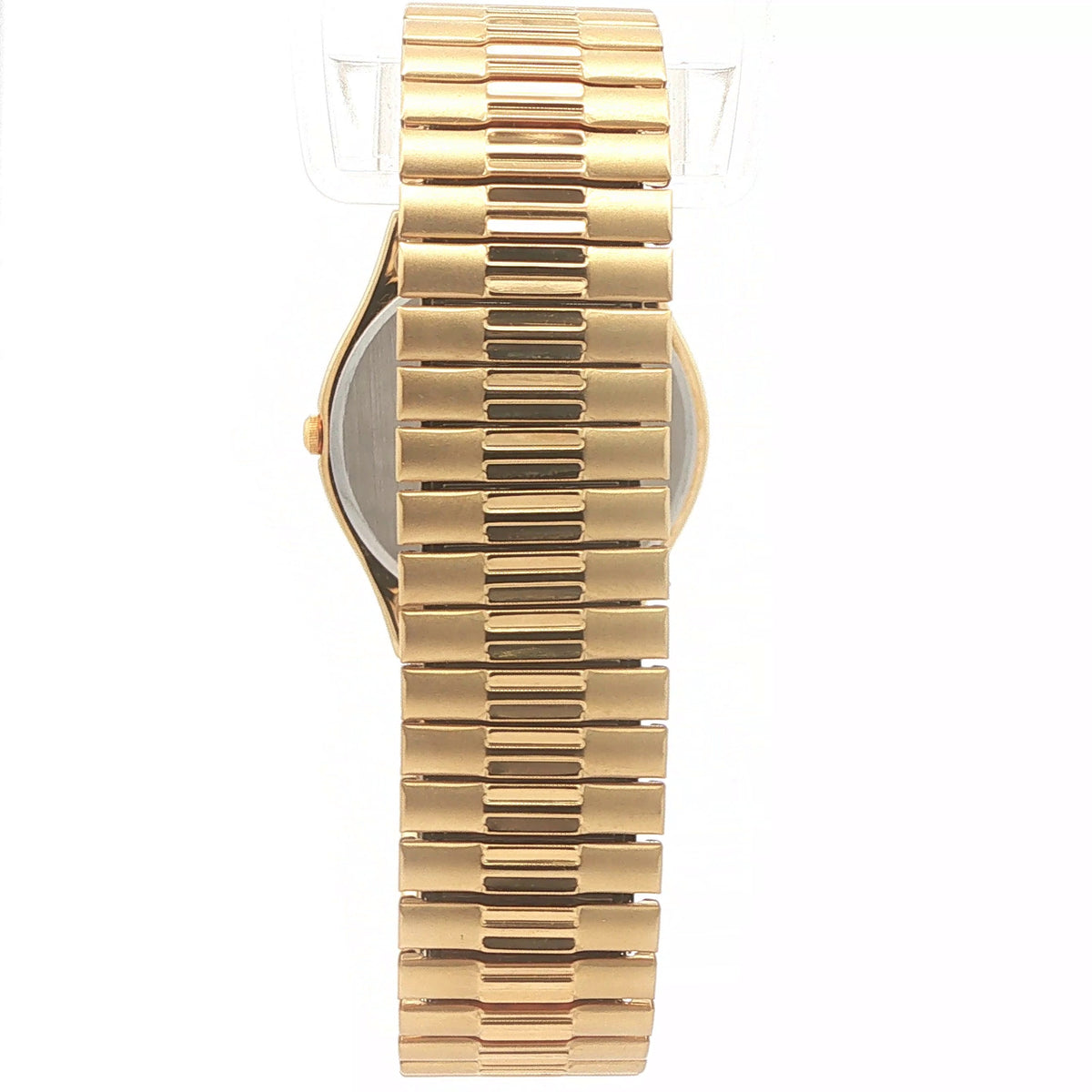 Vintage Estate Seiko Men’s Gold-Tone Quartz Day-Date Watch – 32mm – Expansion Band – Box & Papers