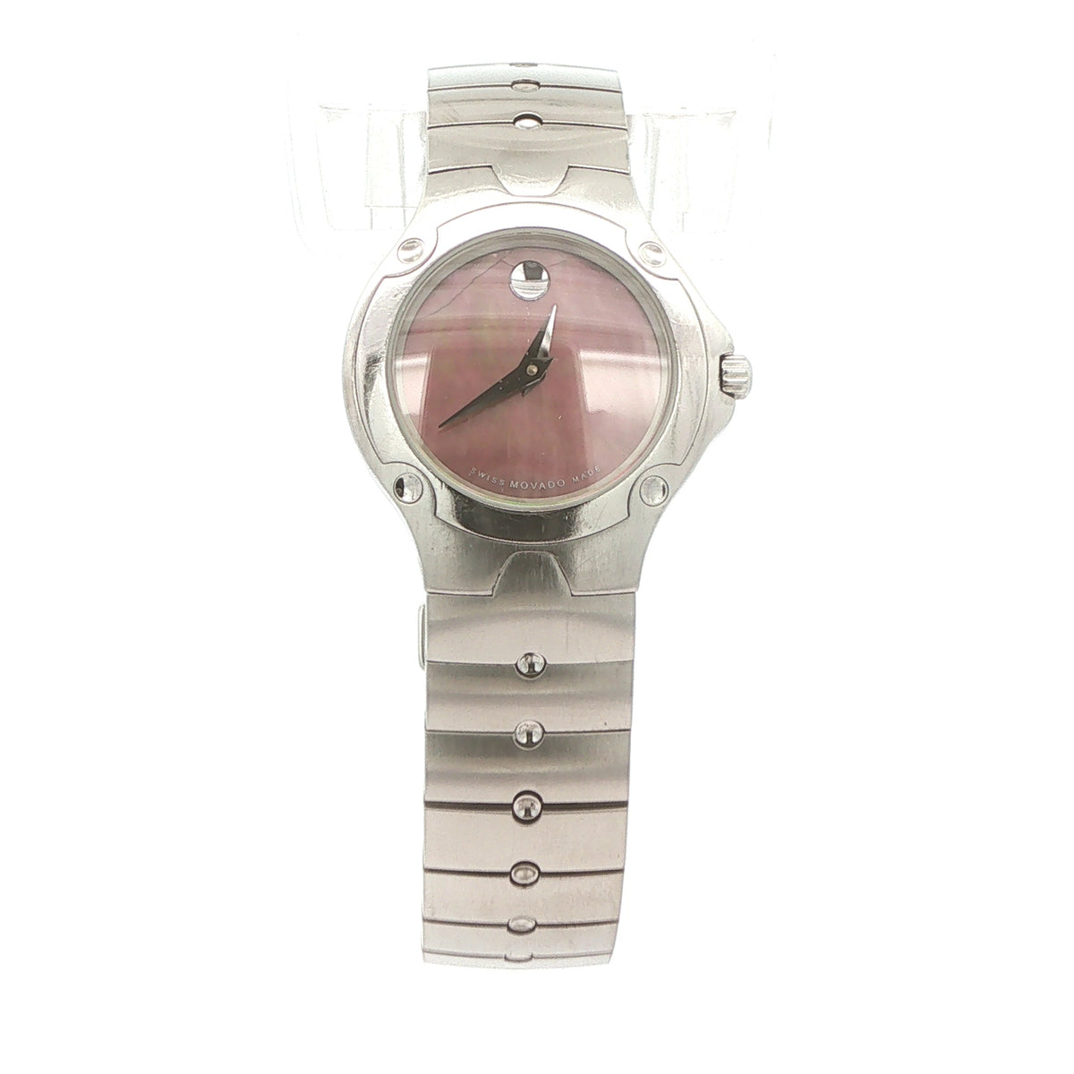 Estate Movado SE Pink Dial Stainless Steel Watch – 26mm
