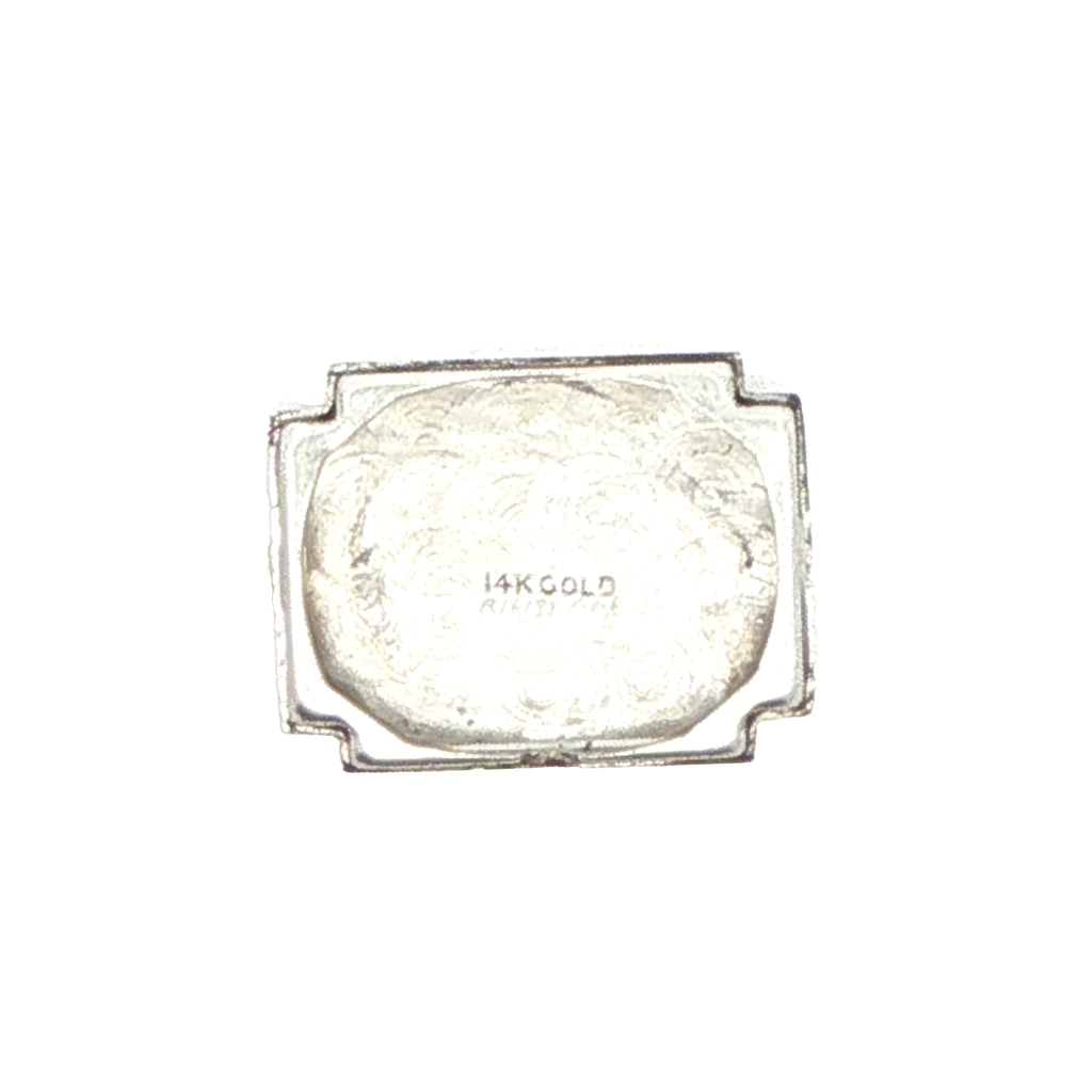 1950s–1960s Estate Hamilton 14K White Gold Natural Diamond Cocktail Watch with Safety Chain