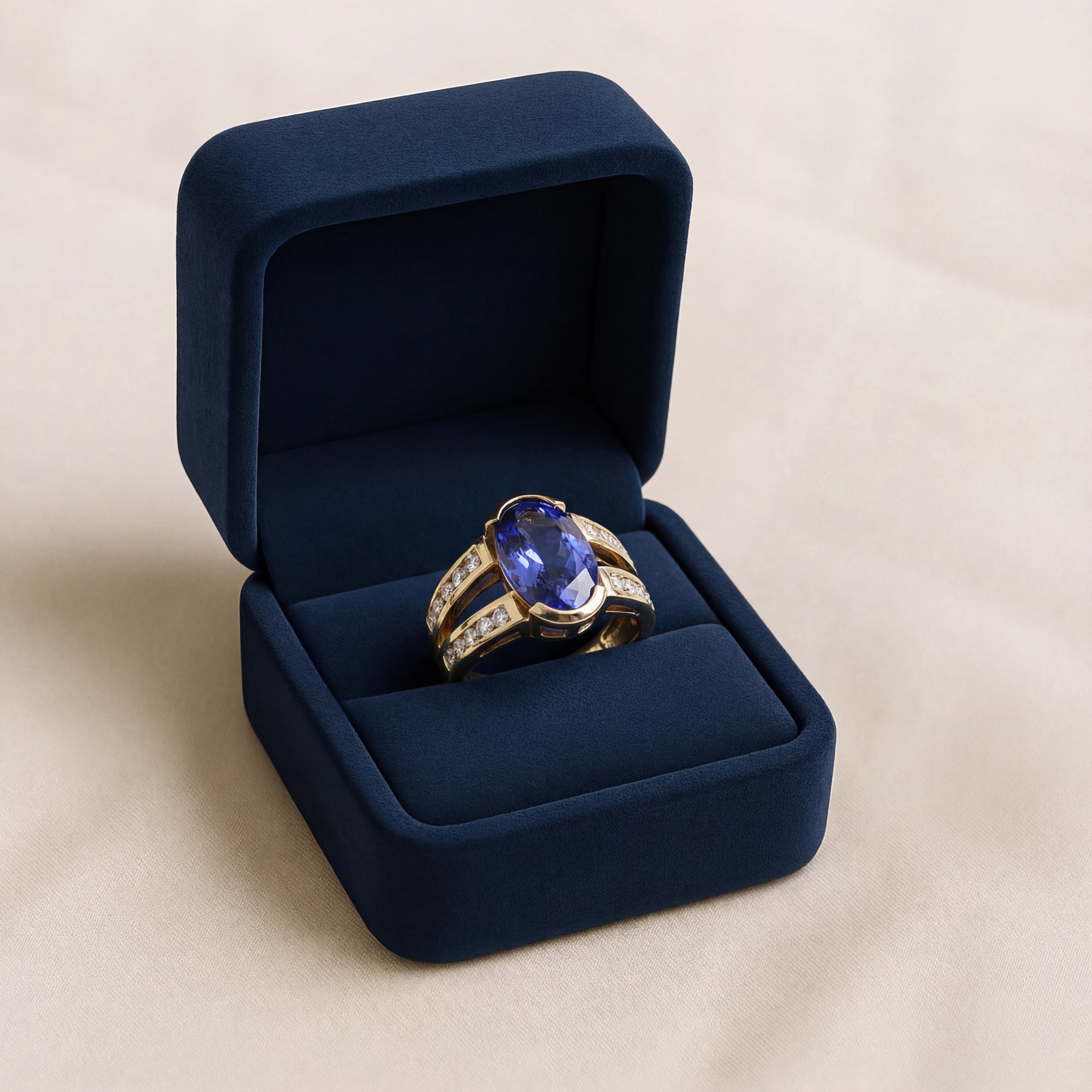 Vintage Estate 14K Yellow Gold Tanzanite Ring – Circa 1980s