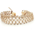 Vintage 14K Yellow Gold Multi-Link Charm Bracelet - 1960s Estate 7 Inch