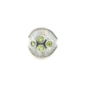 Estate Vintage Sterling Silver Peridot Cluster Ring Size 8