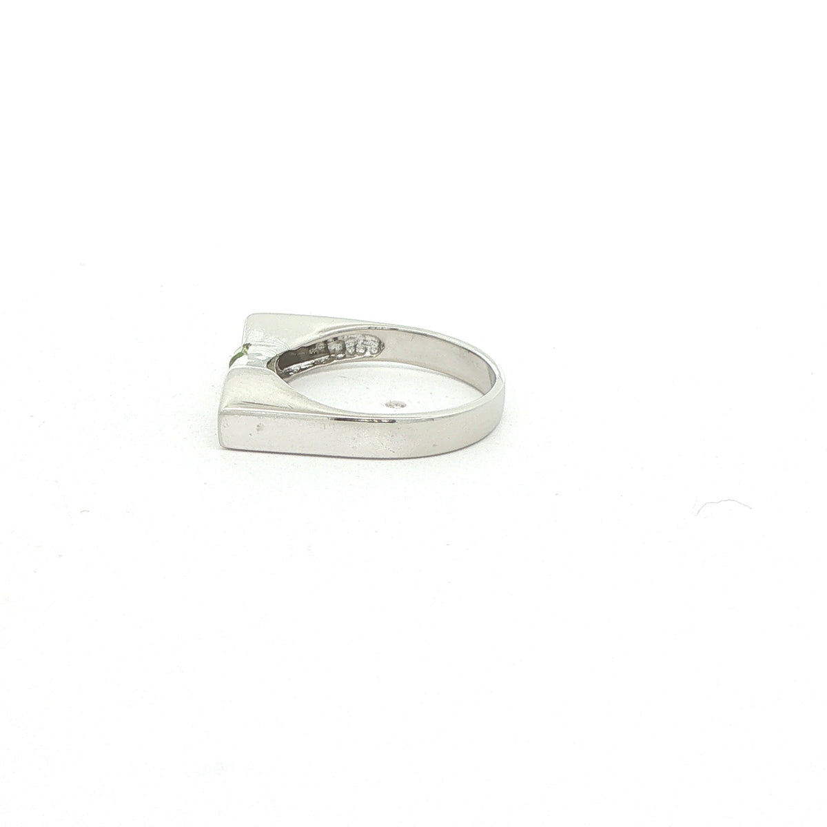 Estate Sterling Silver Geometric Peridot Ring – SZ 6