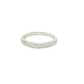 Estate Platinum Contoured Diamond Wedding Band 1/3 CTW with Milgrain Edges Size 7