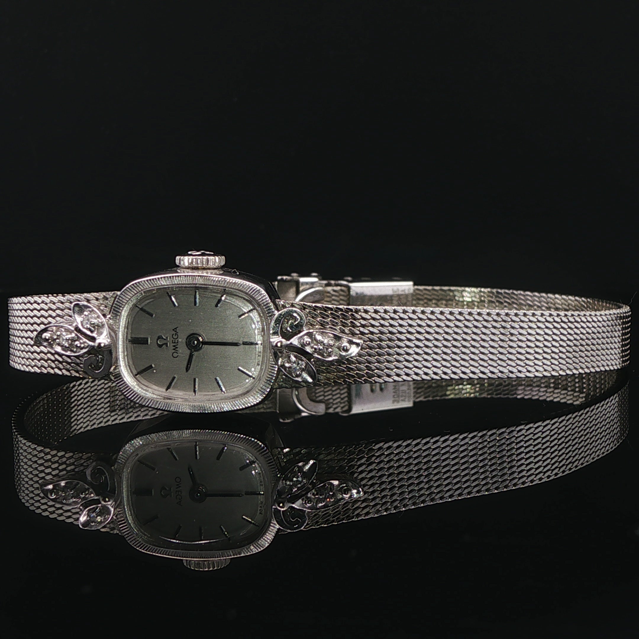 Omega 14K White Gold Vintage Watch