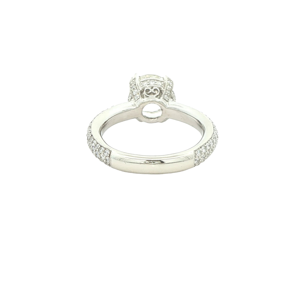 Estate 14K White Gold Natural Diamond Engagement Ring – 2.00 CT Center, Approx. 2.50 CTW, Size 6.50