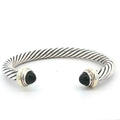 David Yurman Sterling Silver 14K Gold Estate Bangle