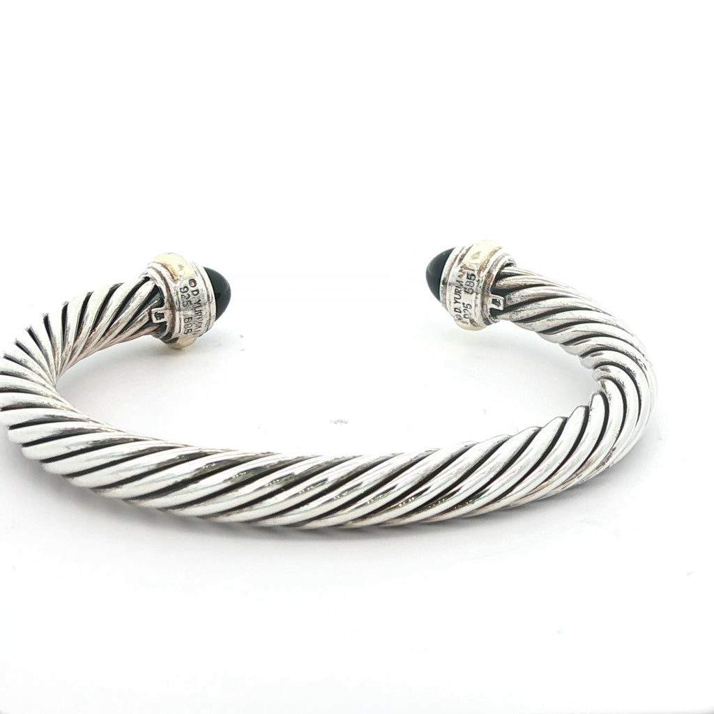 David Yurman Sterling Silver 14K Gold Estate Bangle