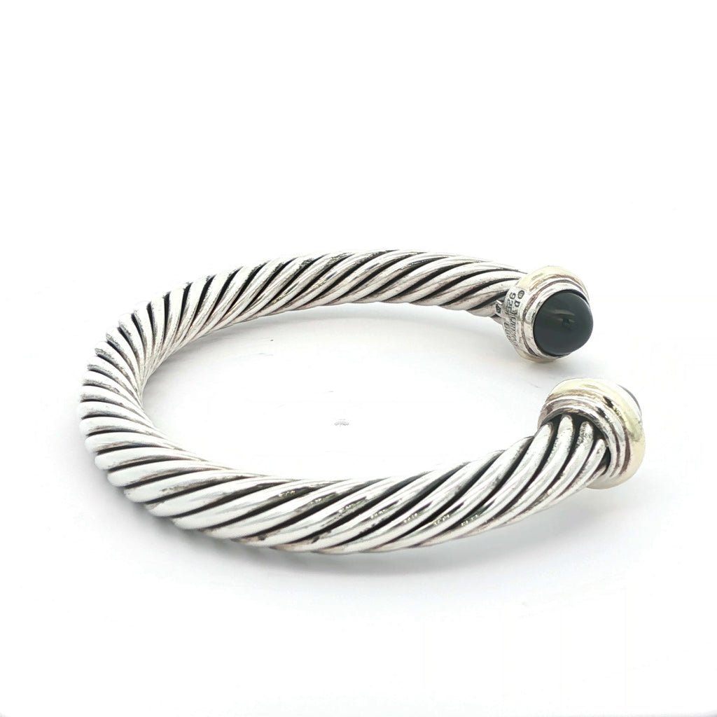 David Yurman Sterling Silver 14K Gold Estate Bangle