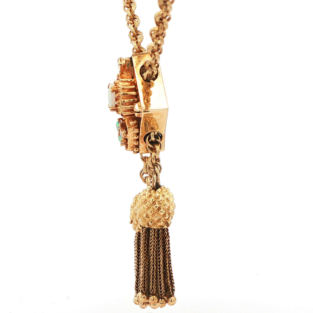 14K Opal Slide Necklace