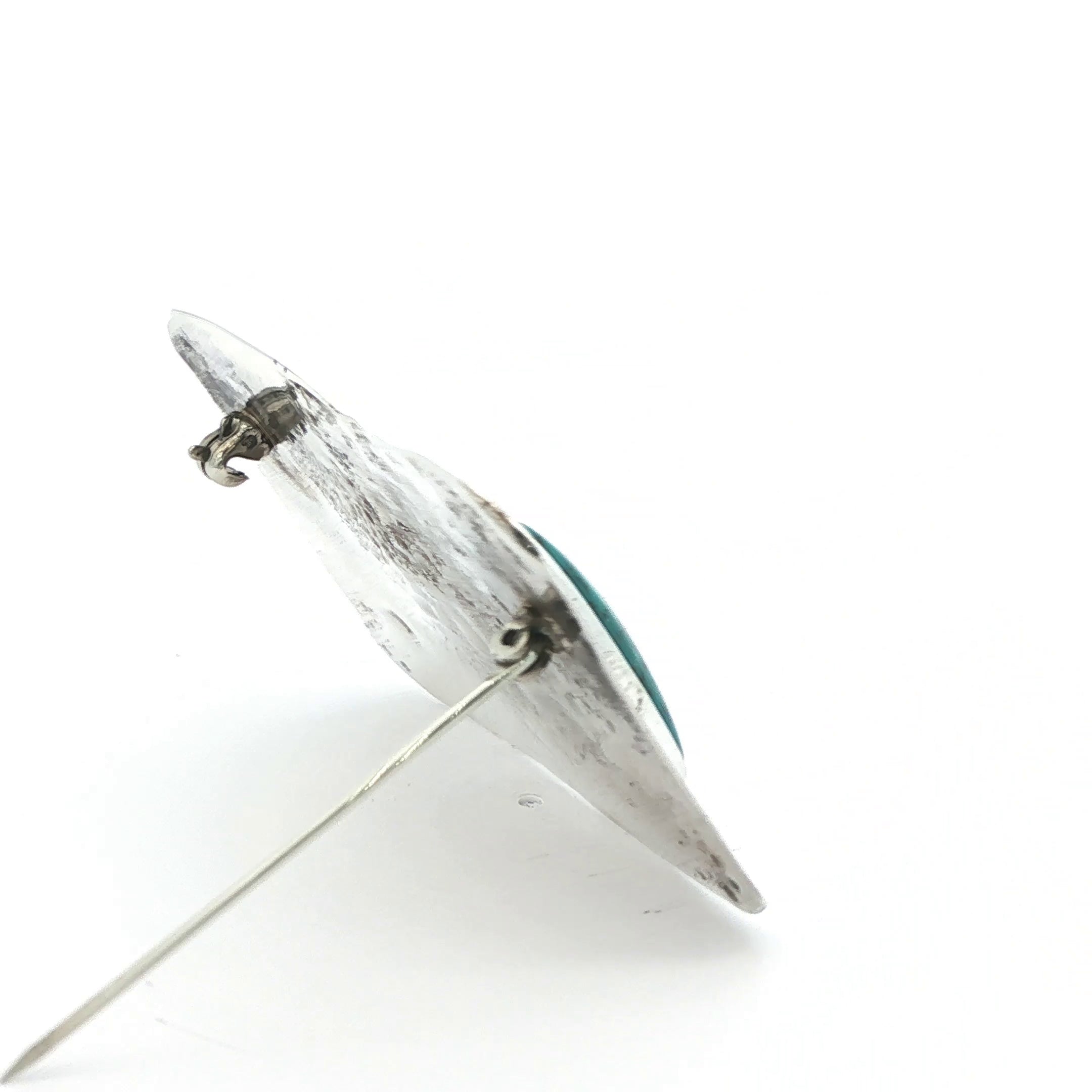 Turquoise Kokopelli Brooch