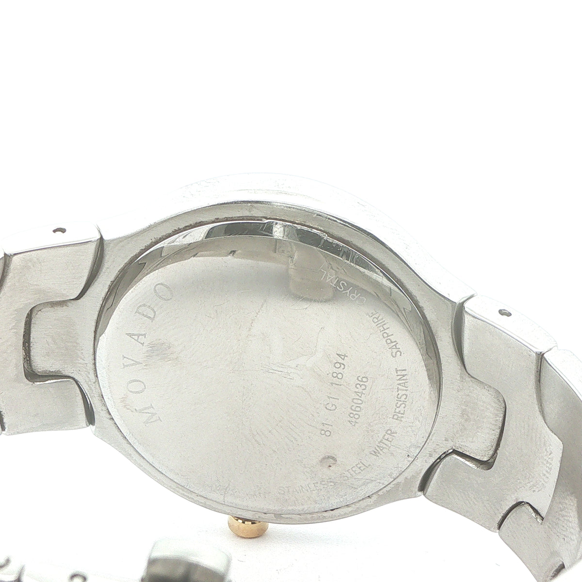 Estate Movado Portico Two-Tone Stainless Steel Watch – Black Museum Dial, 33mm