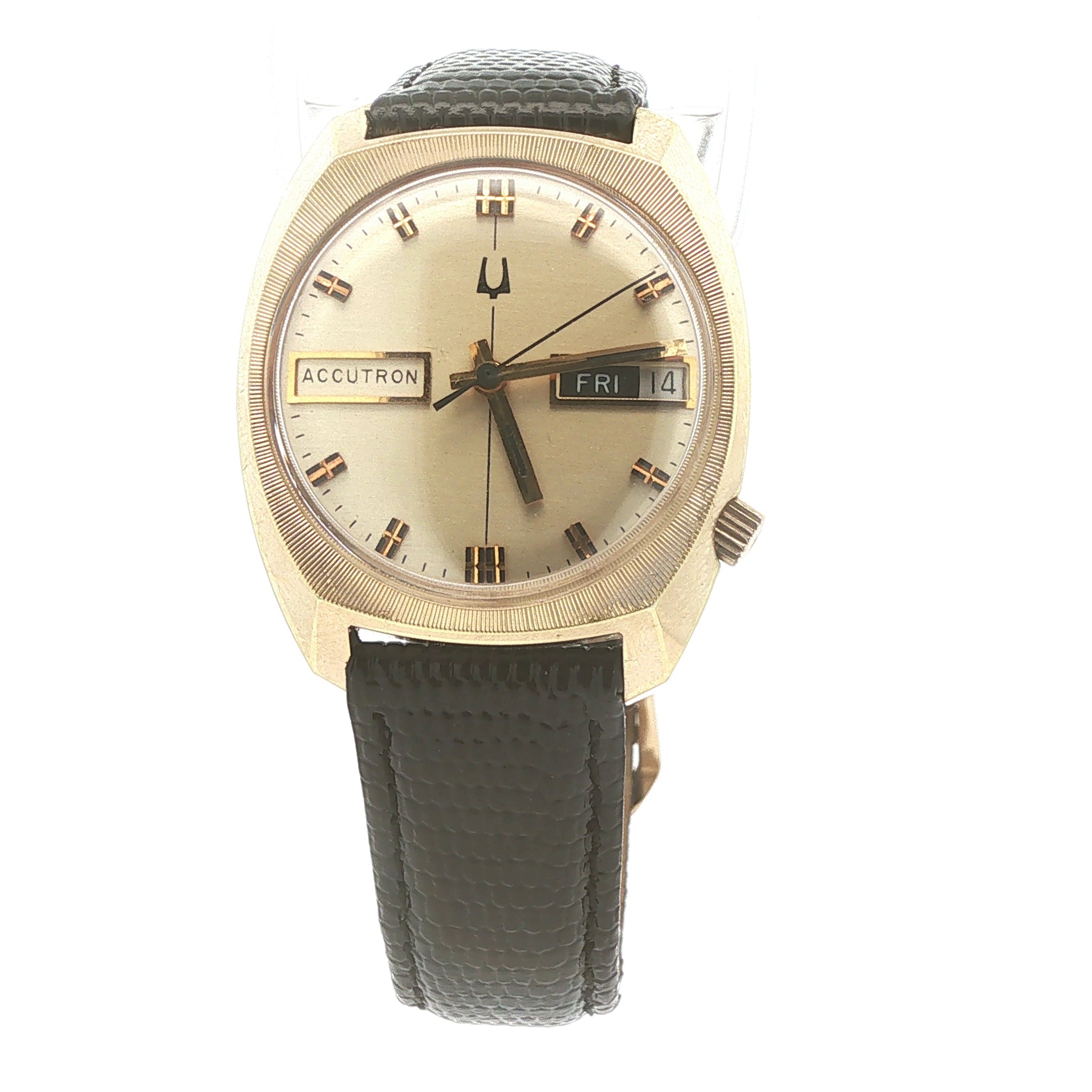 Estate 1976 Bulova Accutron Day-Date "Tuning Fork" Watch, Ref. 2182 — State Farm Presentation