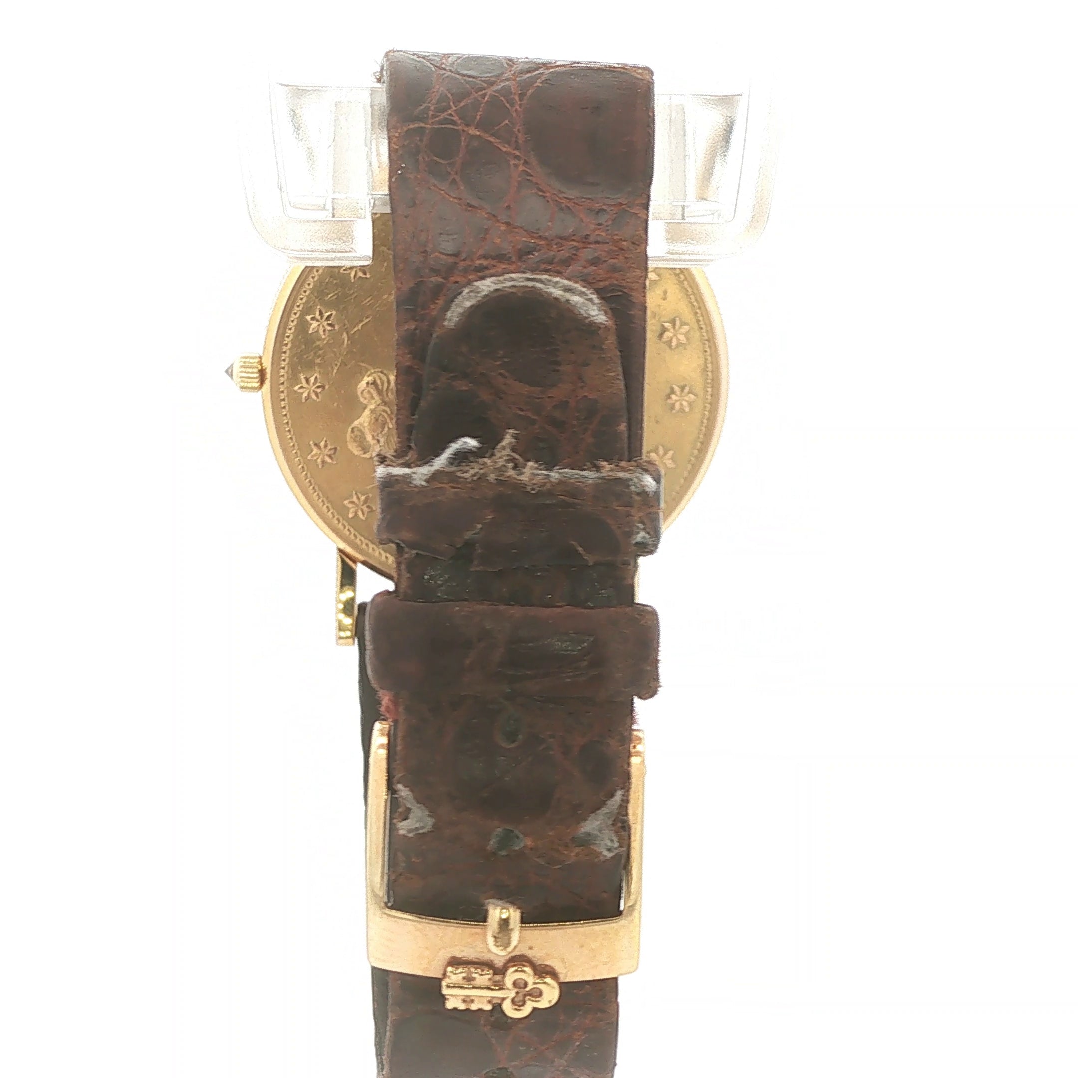 Estate Vintage Corum $20 Liberty Coin Quartz Watch with Diamond Crown Circa 1980s–1990s