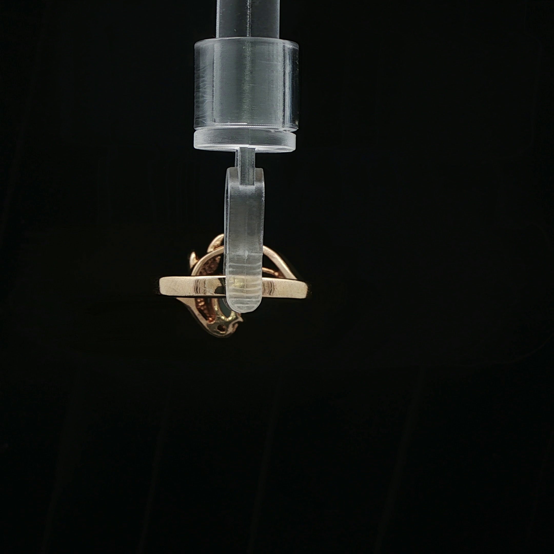 Elegant Nature Inspired 14k Gold Ring with Opal and diamond