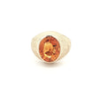 14k Yellow Gold Ring with Oval Cut Citrine