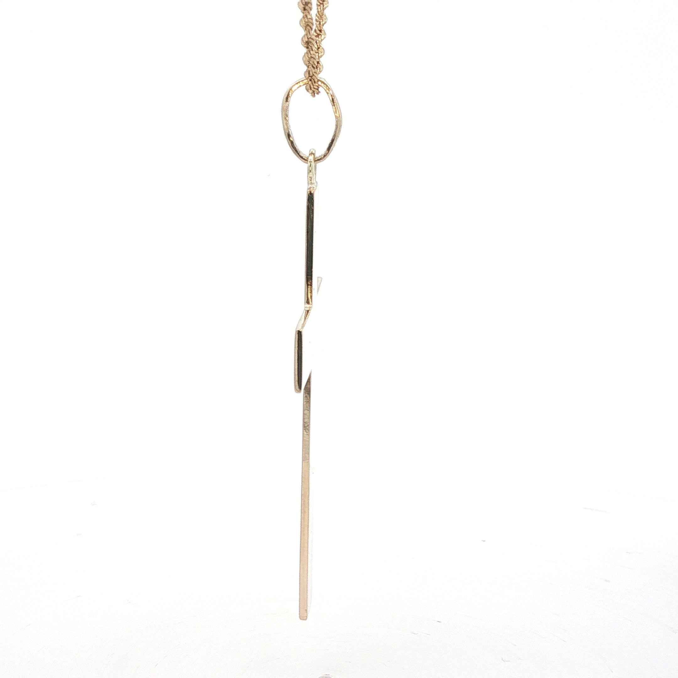 Estate 14K Yellow Gold High-Polish Cross Pendant