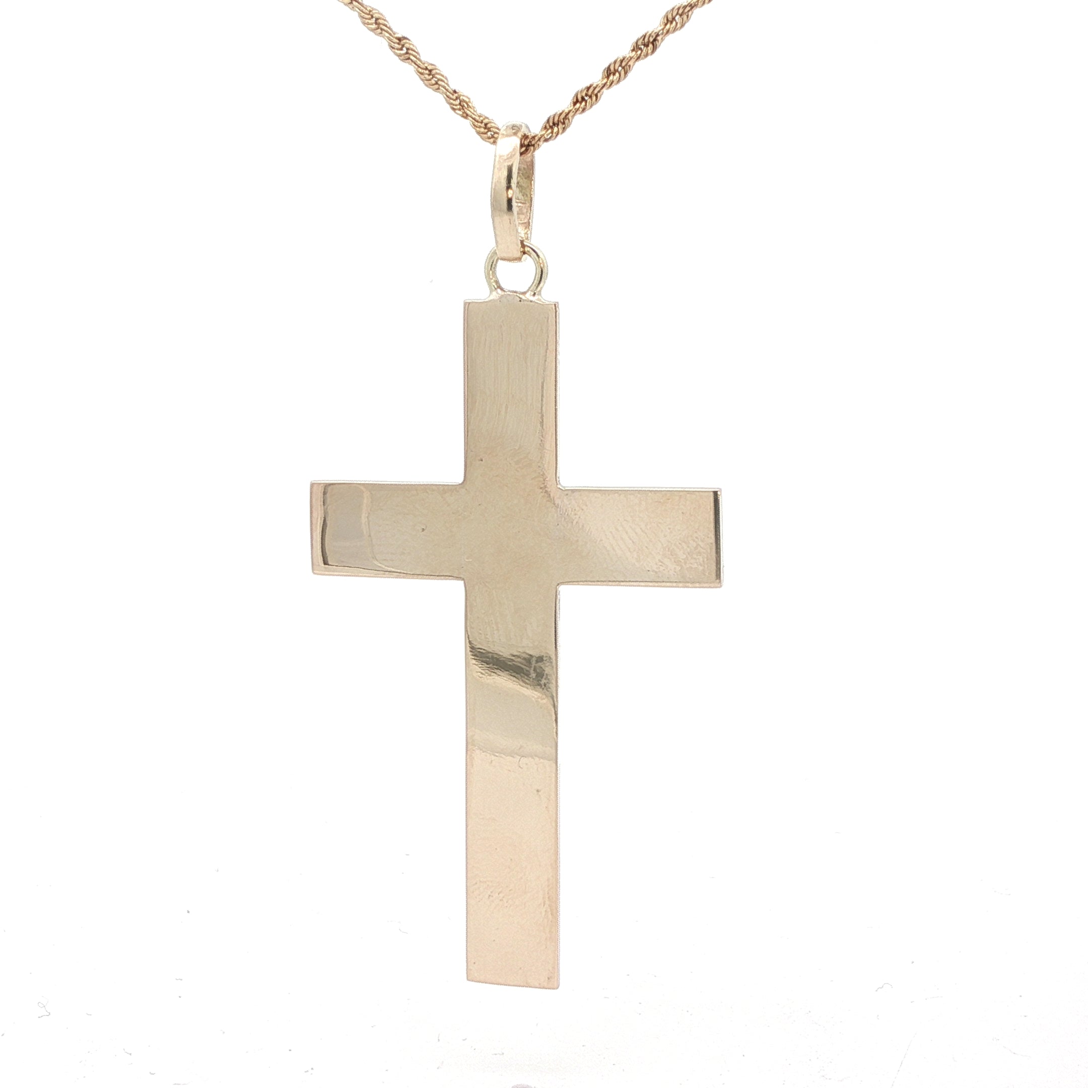 Estate 14K Yellow Gold High-Polish Cross Pendant