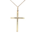 Vintage Estate 10K Yellow Gold Plain Cross Pendant