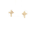 Estate 14K Yellow Gold Cross Stud Earrings