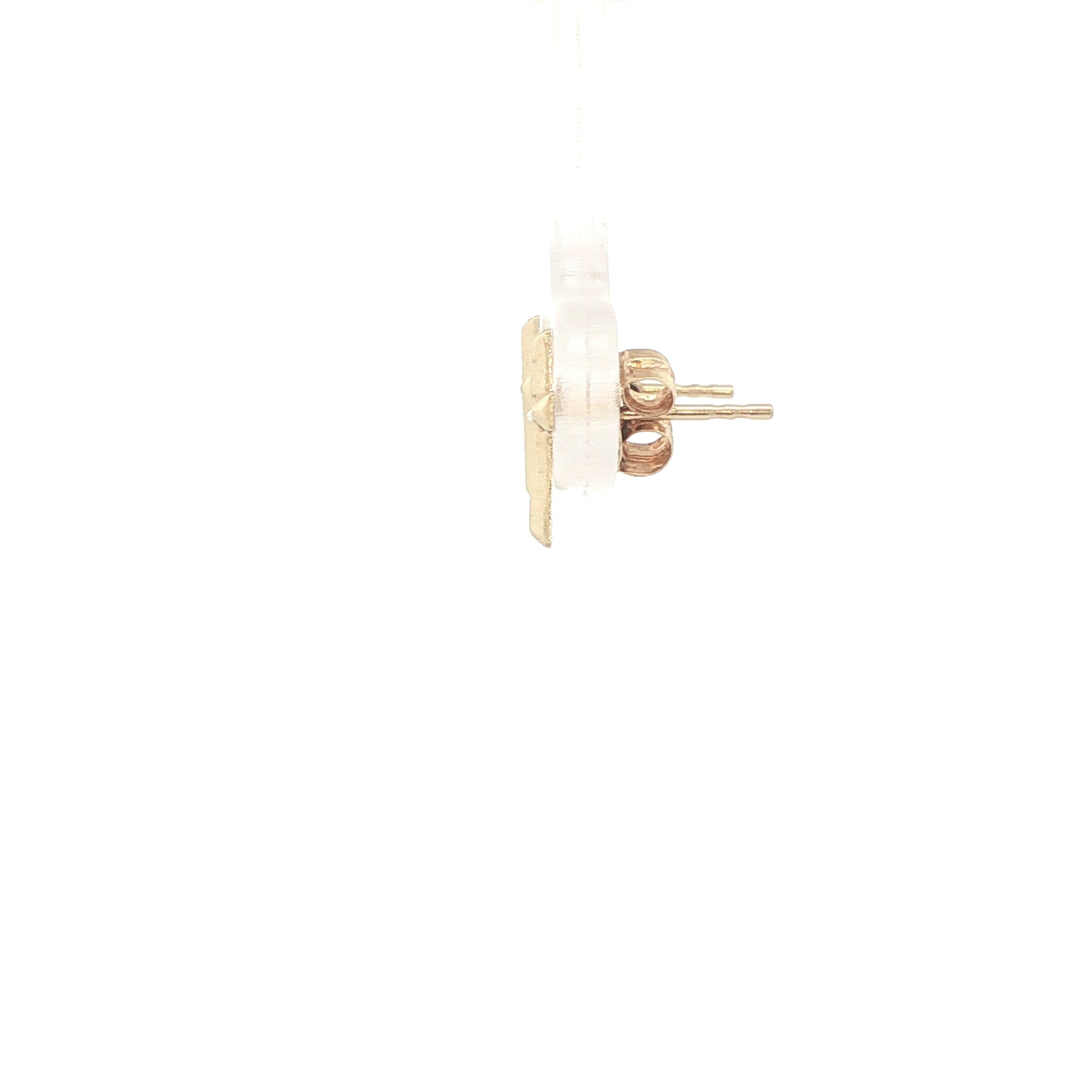 Estate 14K Yellow Gold Cross Stud Earrings