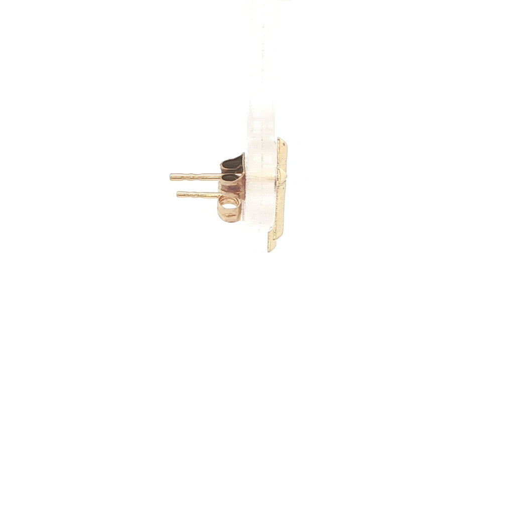 Estate 14K Yellow Gold Cross Stud Earrings