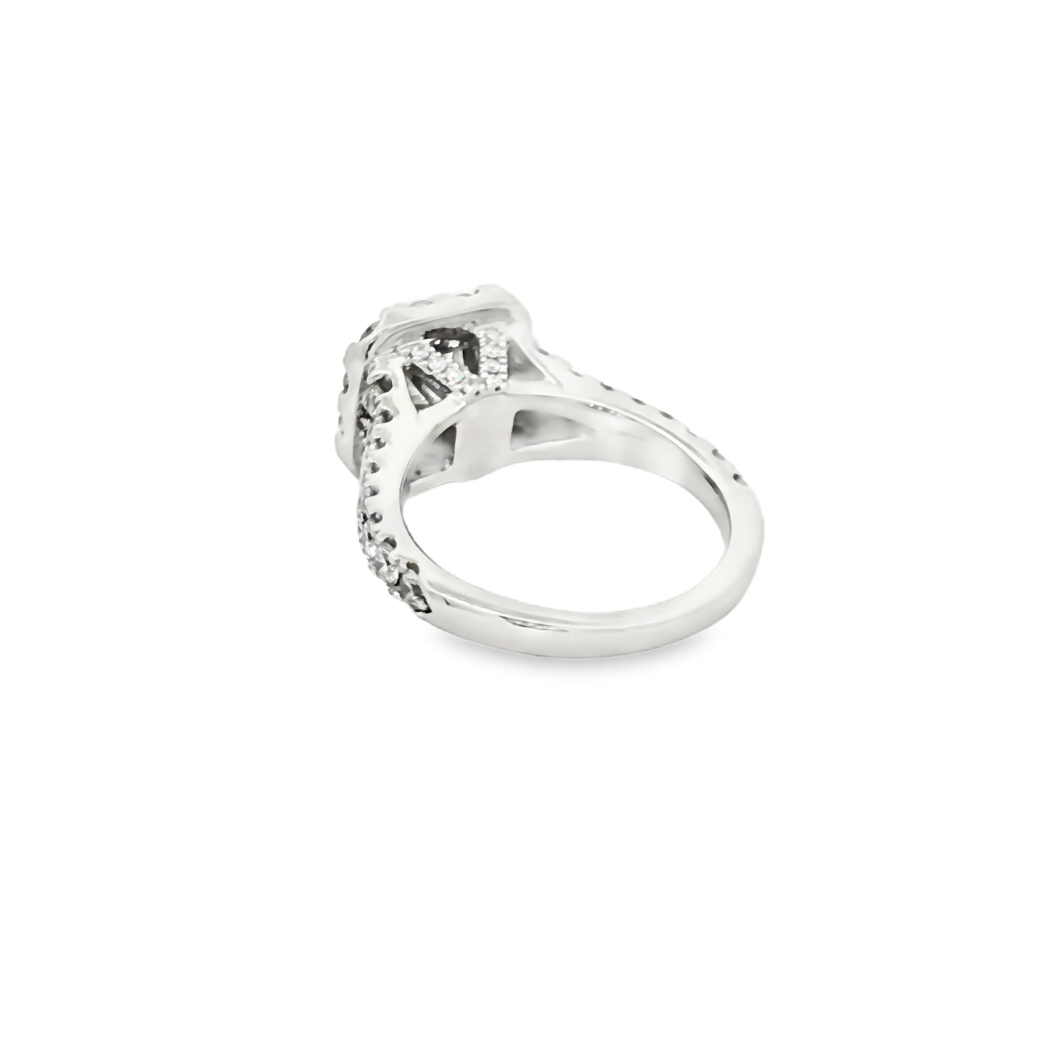 14k White Gold Cushion Diamond Engagement Neil Lane Ring