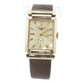 Estate Longines Mid-Century 1950s–1960s 14K Yellow Gold Rectangular Dress Watch 44mm x 31mm