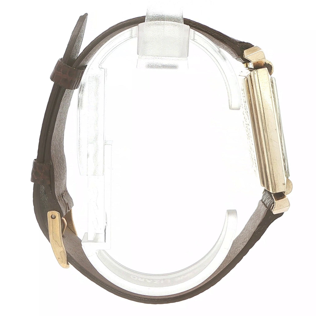 Estate Longines Mid-Century 1950s–1960s 14K Yellow Gold Rectangular Dress Watch 44mm x 31mm