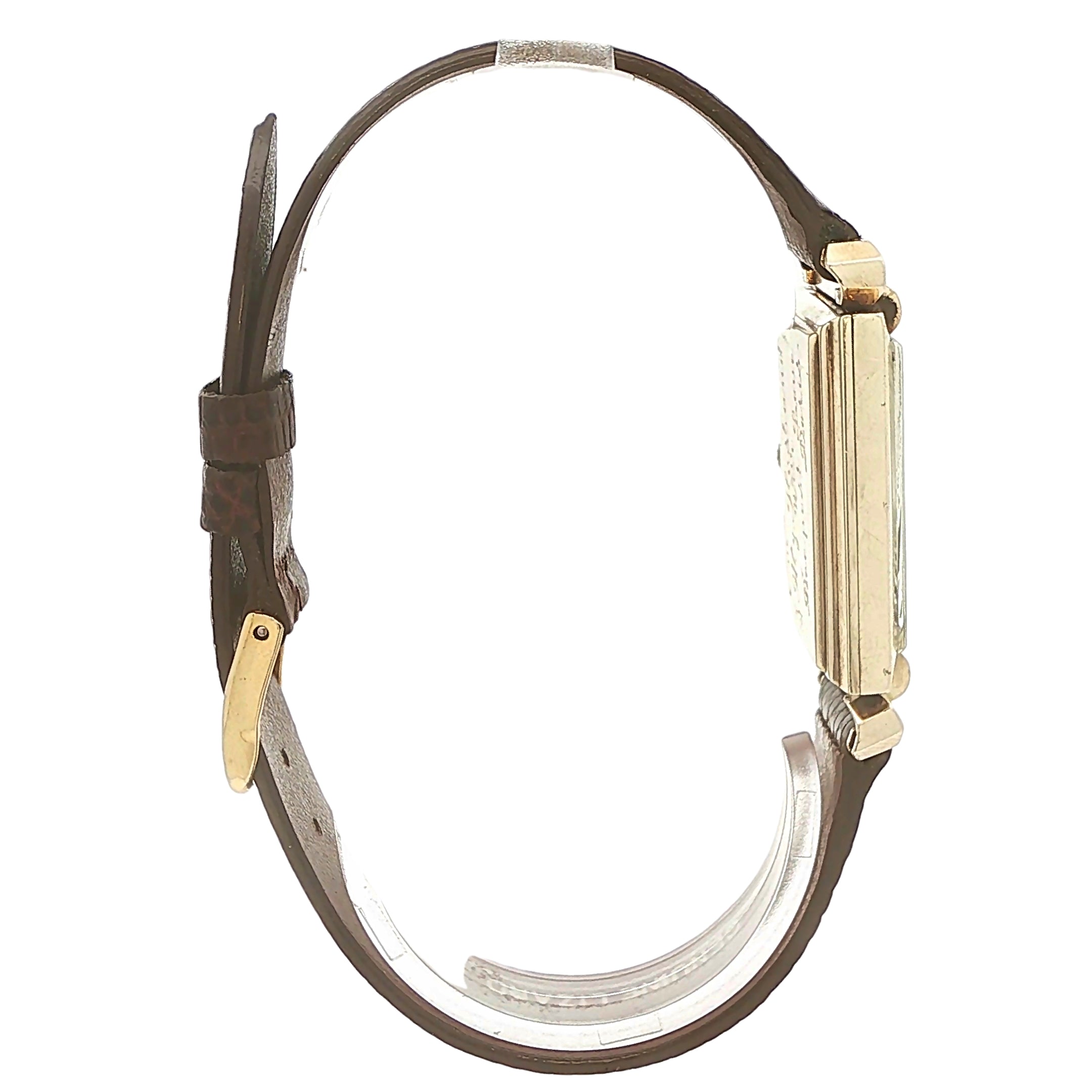 Estate Longines Mid-Century 1950s–1960s 14K Yellow Gold Rectangular Dress Watch 44mm x 31mm