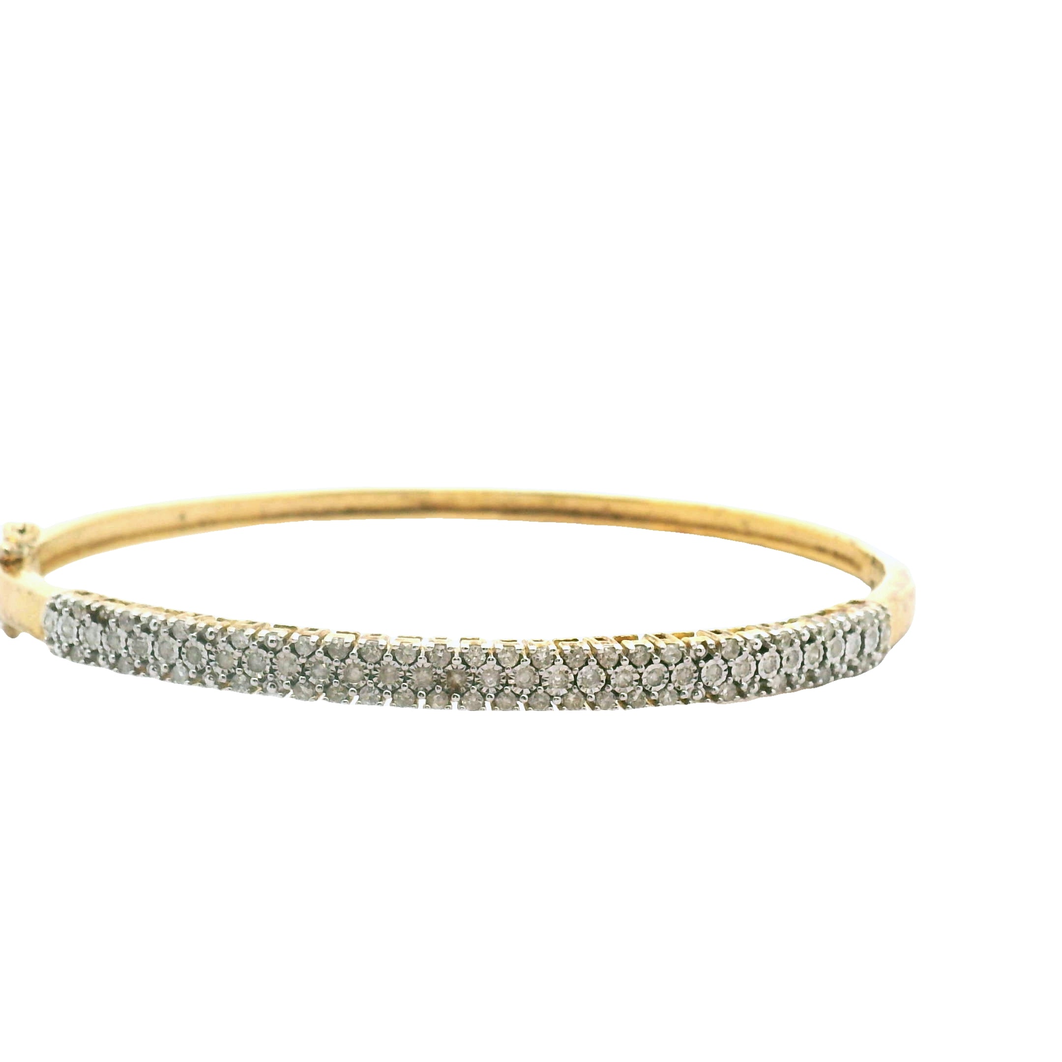Gold Plated Cluster Bracelet with 0.25ctw Diamonds
