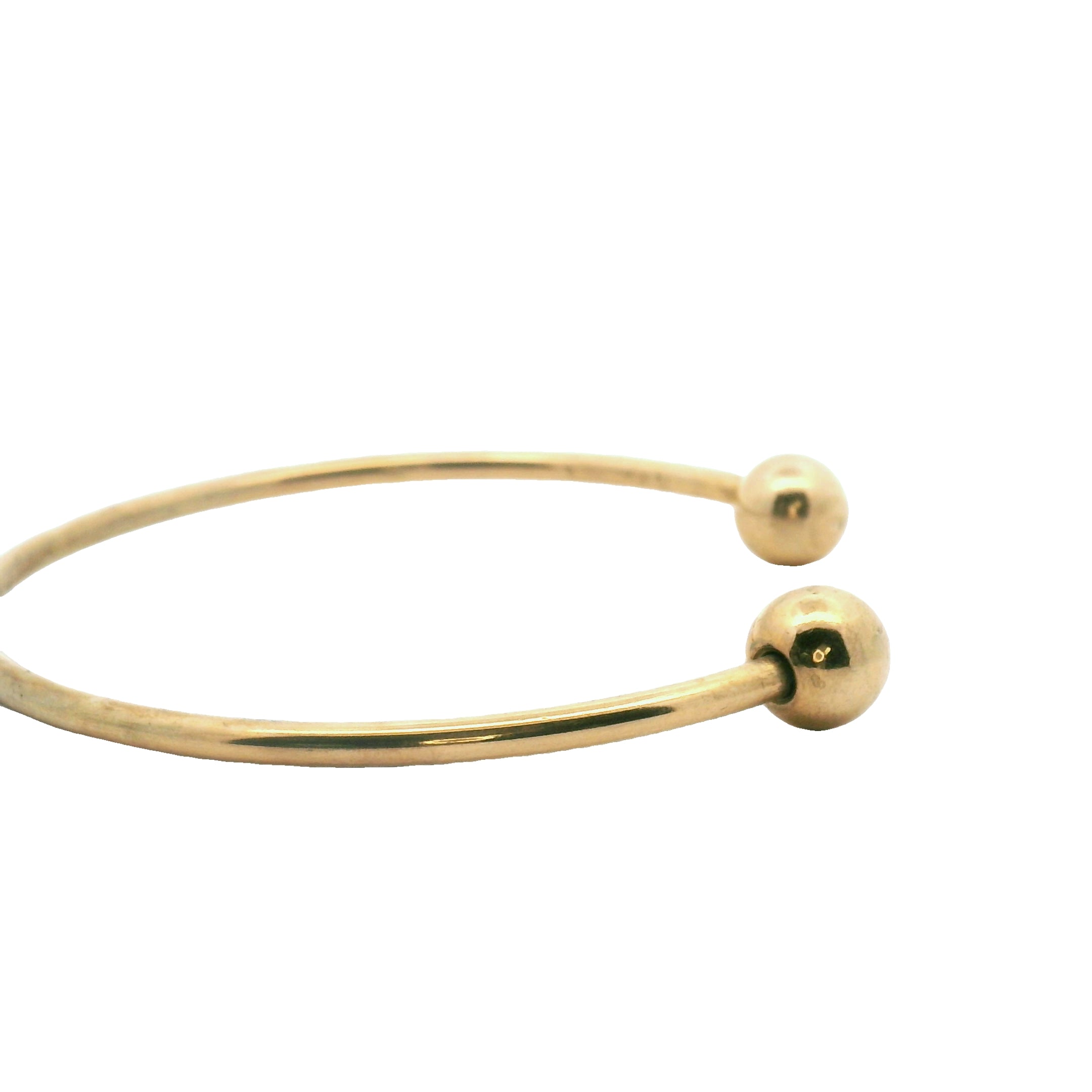 Gold Plated Silver Ball End Bracelet