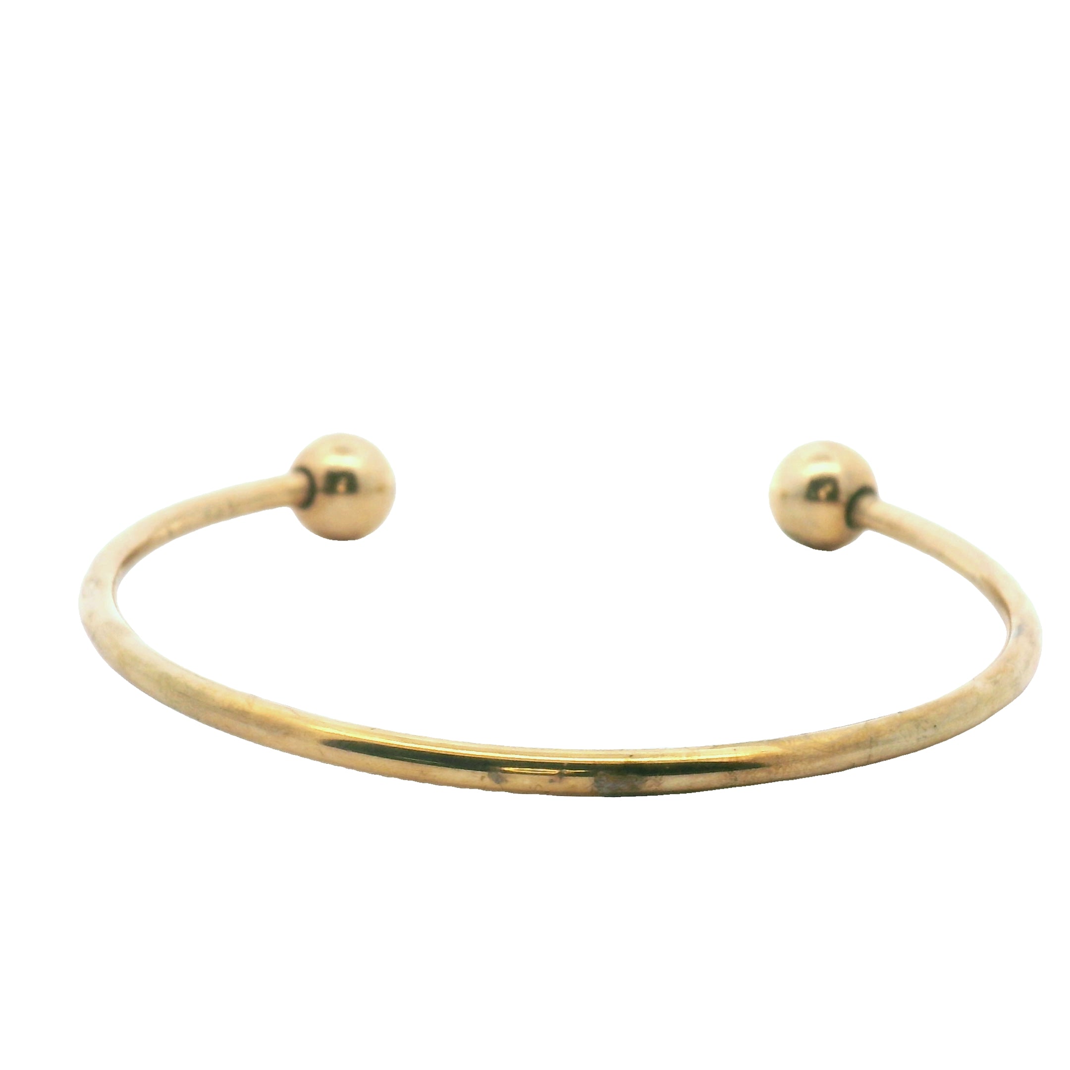 Gold Plated Silver Ball End Bracelet