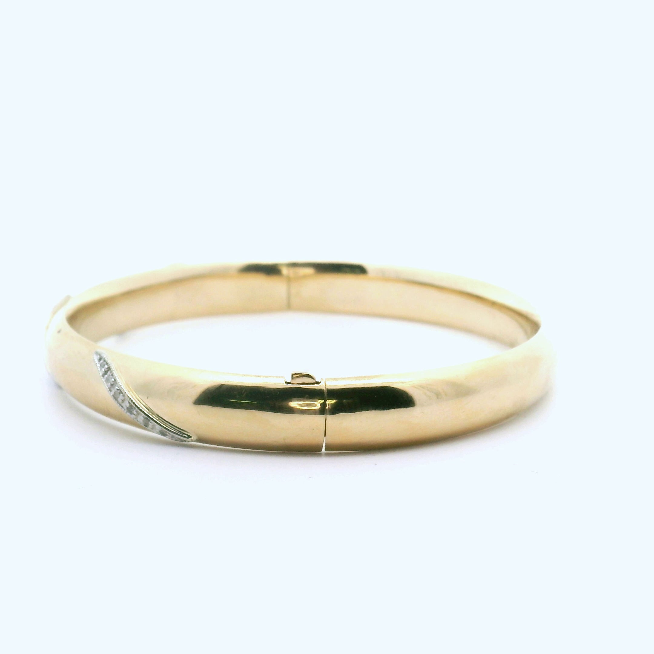 Two-Tone Diamond Accented Bracelet