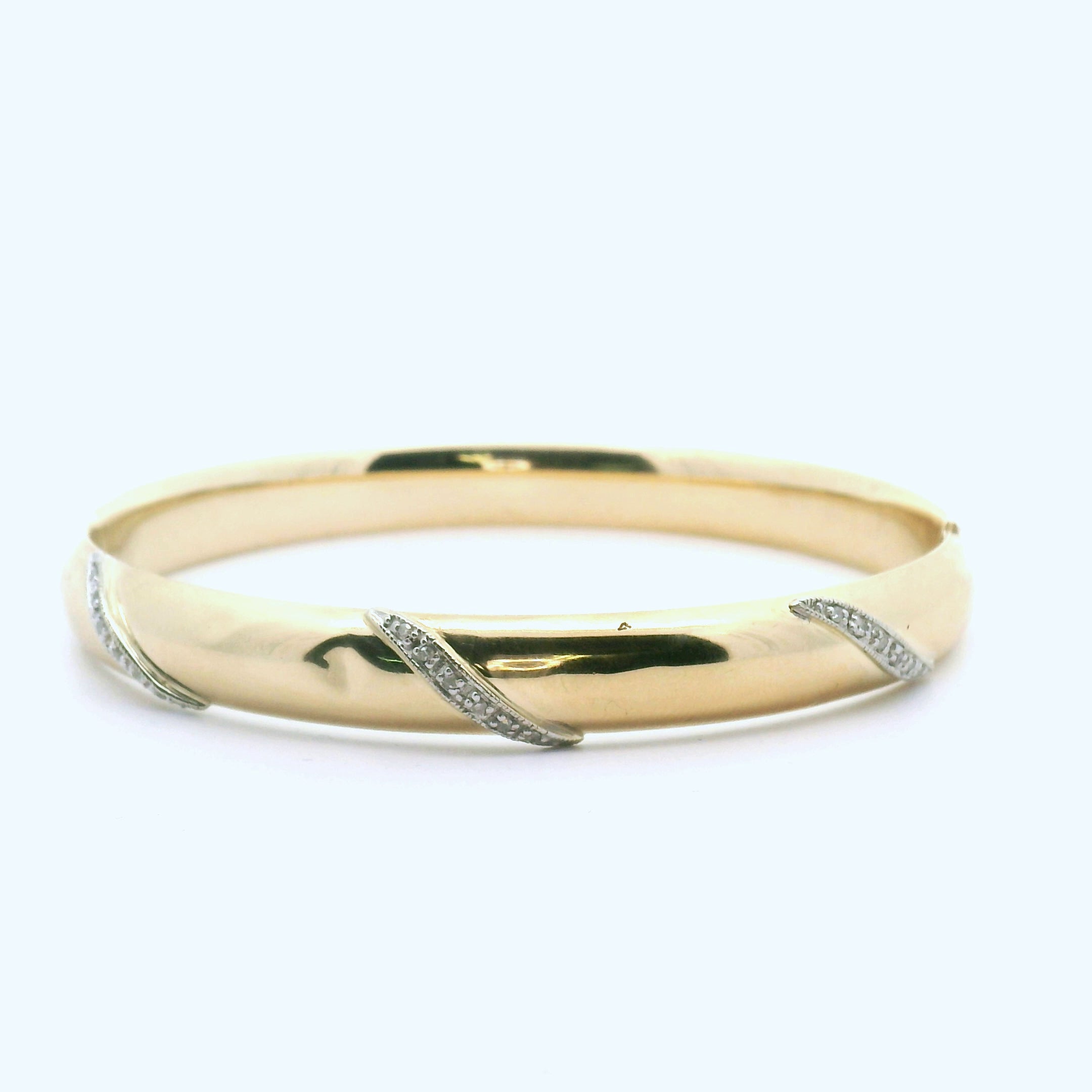 Two-Tone Diamond Accented Bracelet