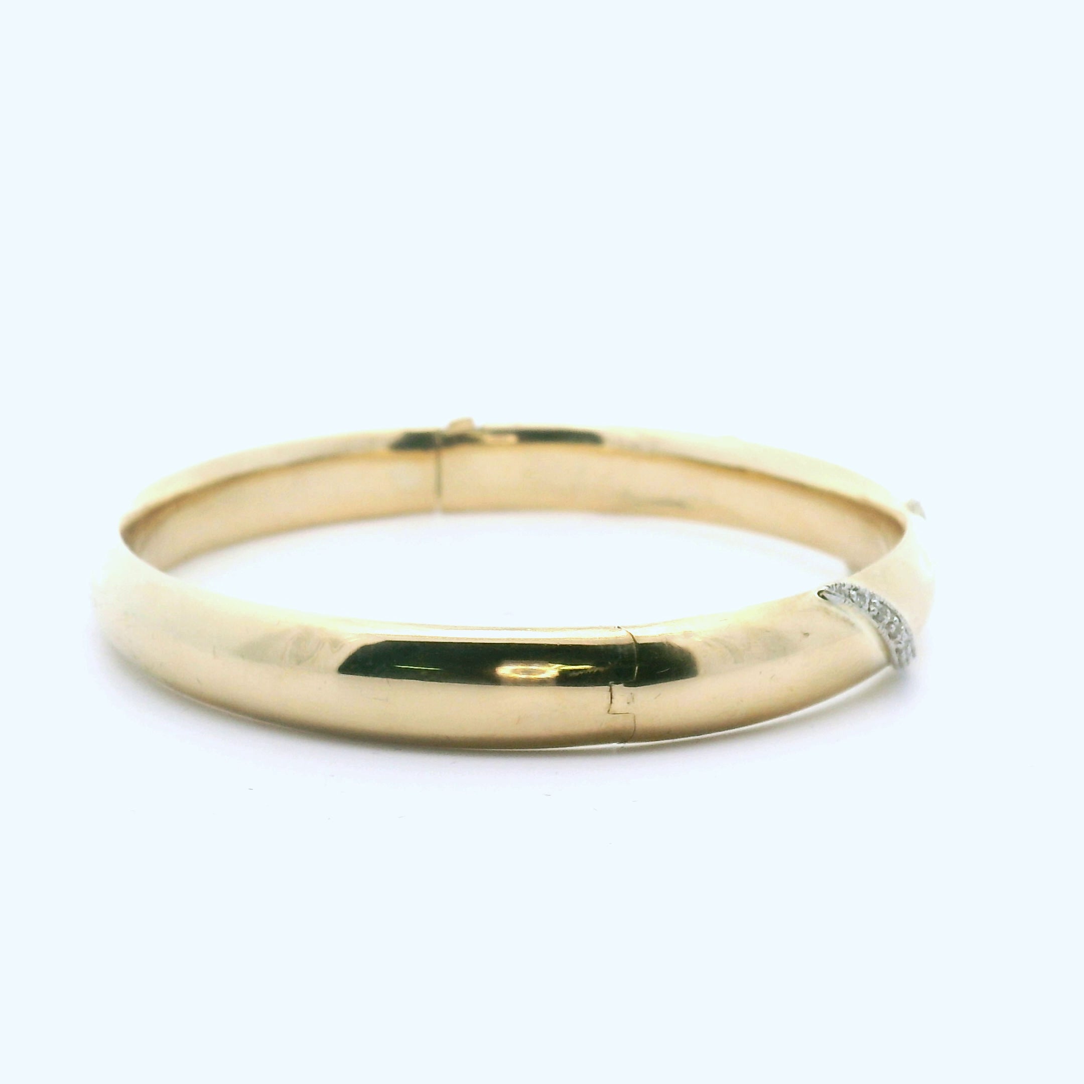 Two-Tone Diamond Accented Bracelet