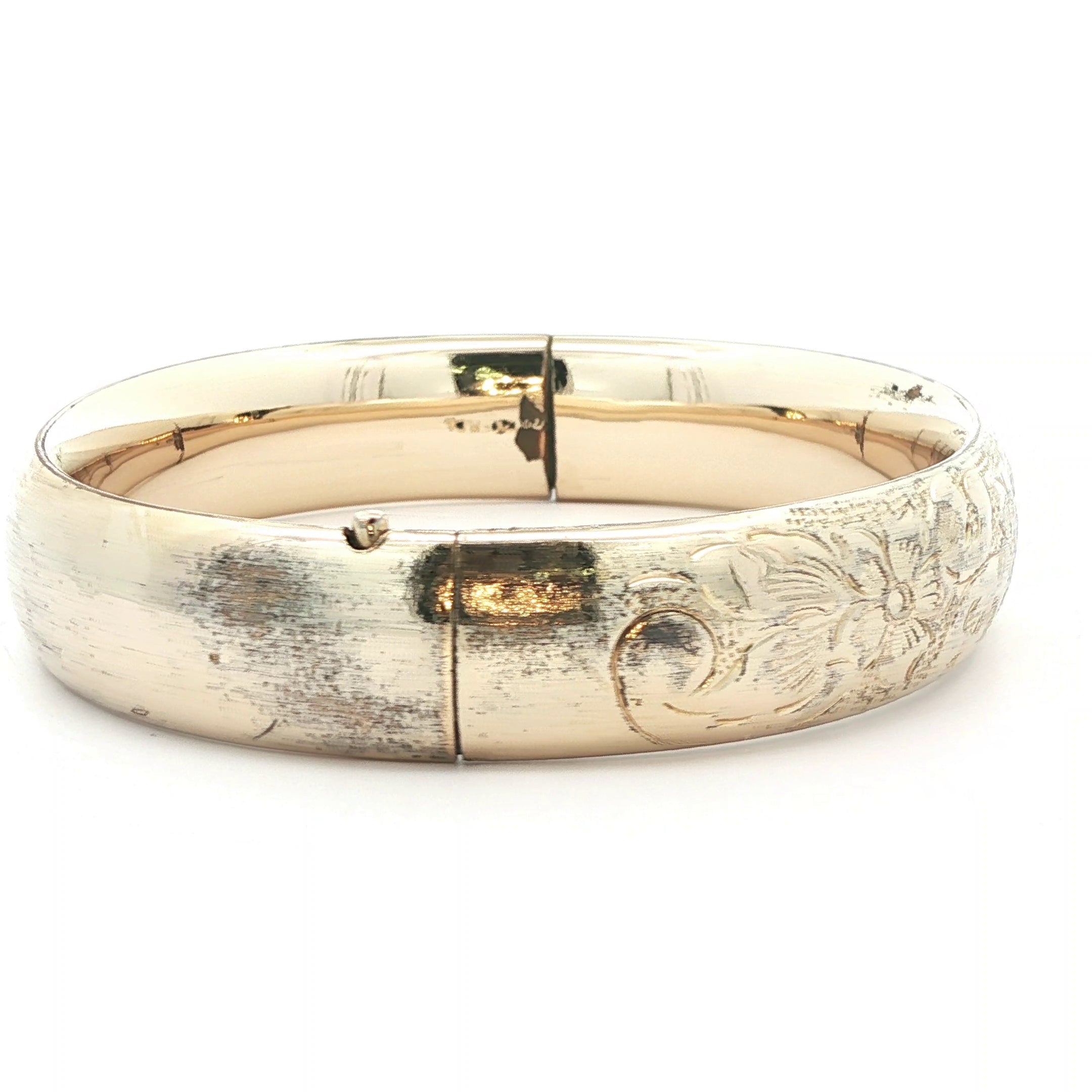 Gold Filled 1960s Vintage Floral bangle